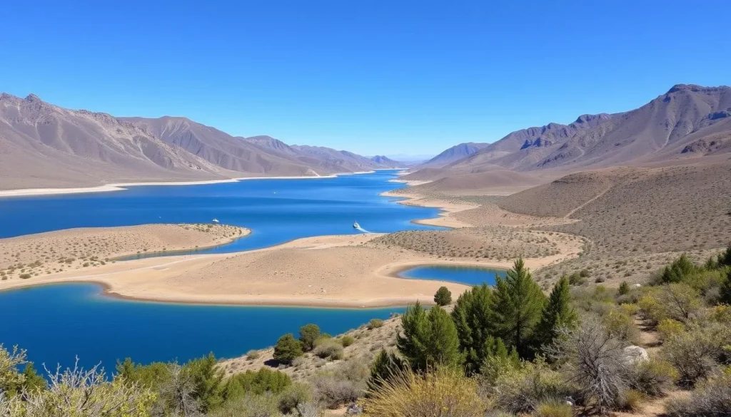 Patagonia Lake State Park with its beautiful lake surrounded by mountains