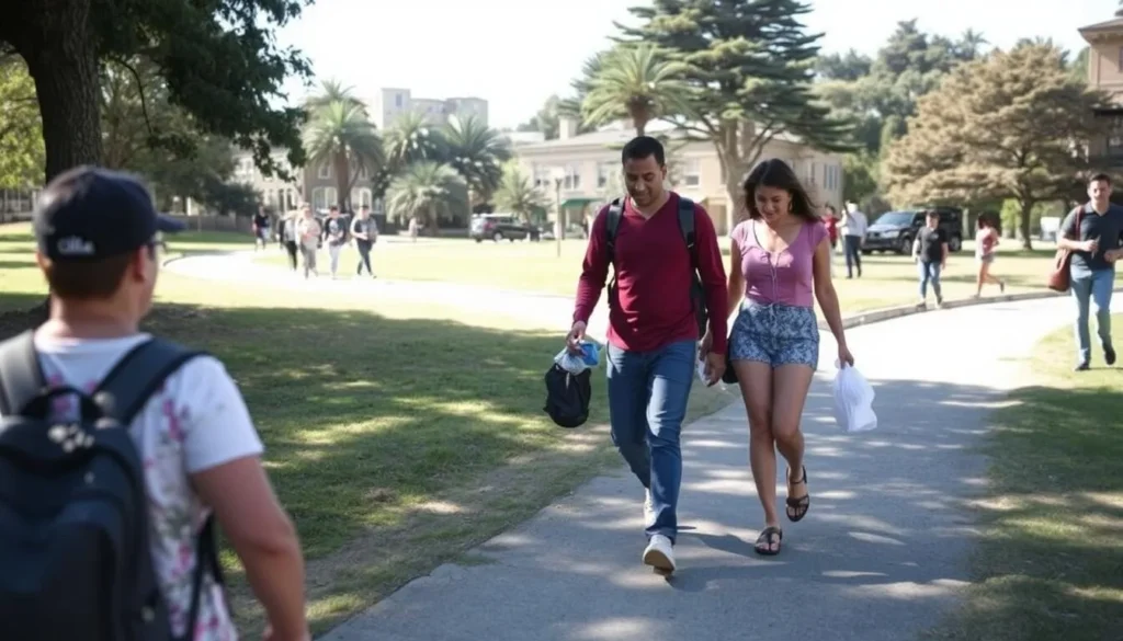 People enjoying Yerba Buena Island responsibly with proper outdoor etiquette