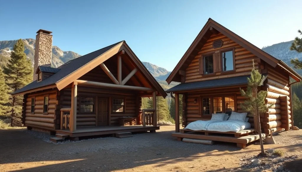 Rustic cabin accommodation with mountain views in De Beque Plateau area