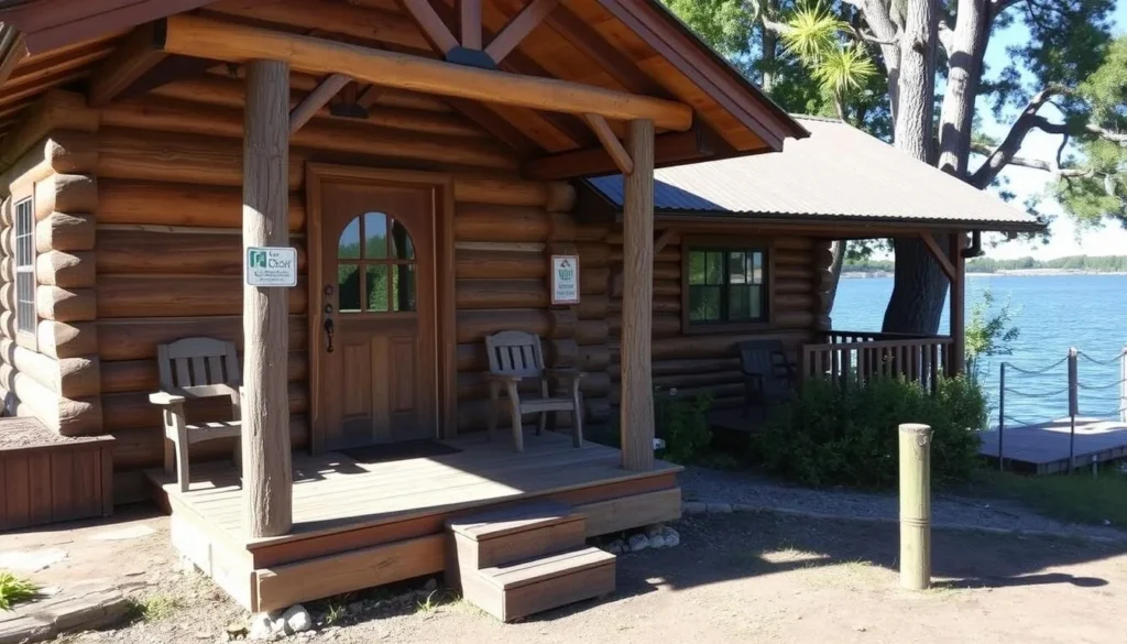 Rustic cabin accommodations near Pass-a-Loutre Wildlife Management Area