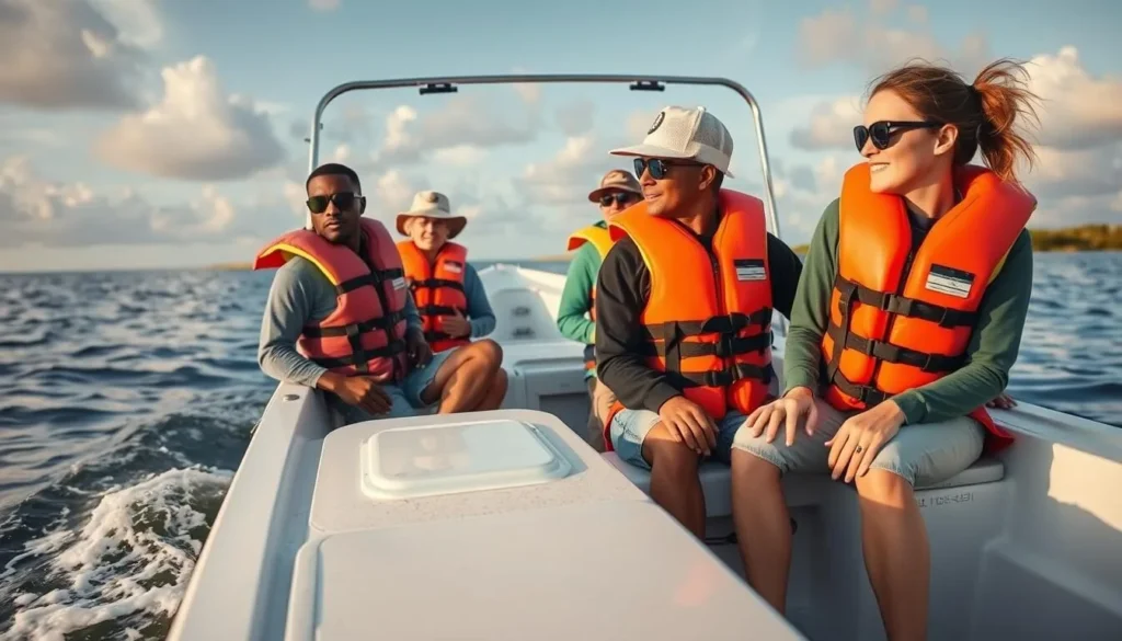 Safe boating practices near West Timbalier Island Louisiana with proper equipment