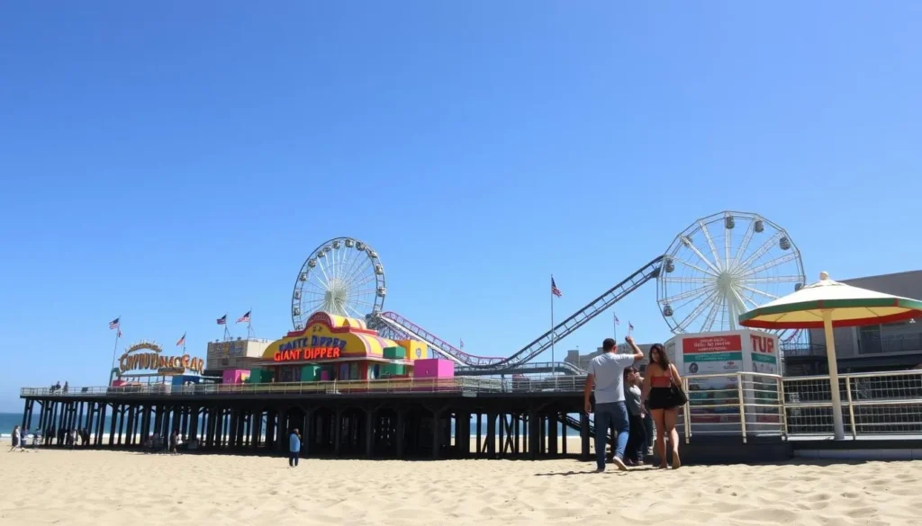 Santa Cruz Beach Boardwalk near the Mission State Historic Park