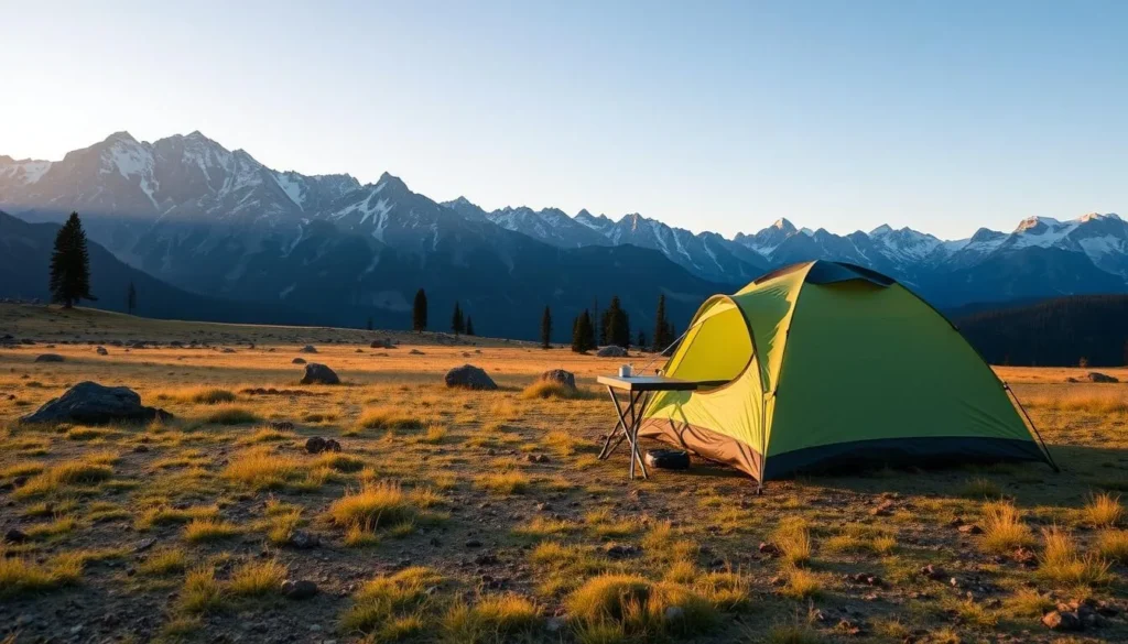 Scenic campsite near Engineer Pass with mountain views Scenic campsite near Engineer Pass with mountain views