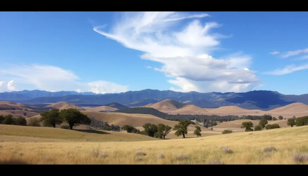 Scenic landscape of Wind Wolves Preserve near Tule Elk State Natural Reserve Scenic landscape of Wind Wolves Preserve near Tule Elk State Natural Reserve