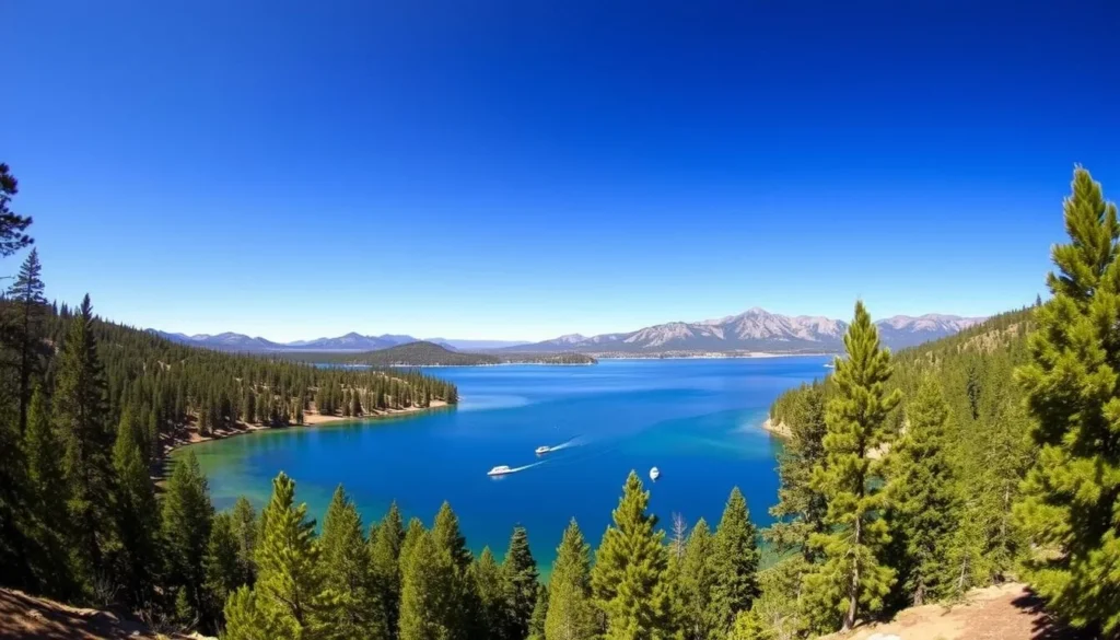Scenic view of Bass Lake near Wassama Round House State Historic Park