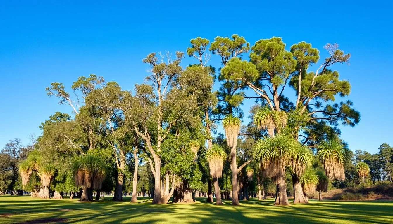 Scenic view of Chemin-A-Haut State Park Louisiana with tall cypress trees along Bayou Bartholomew