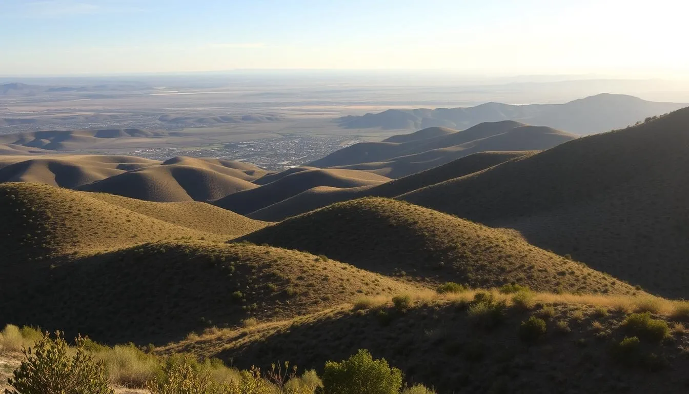 Scenic view of Horsetooth Mountain Open Space with Fort Collins visible in the distance