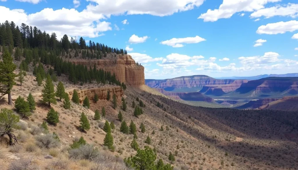Scenic view of the Mogollon Rim near Theodore Roosevelt Lake