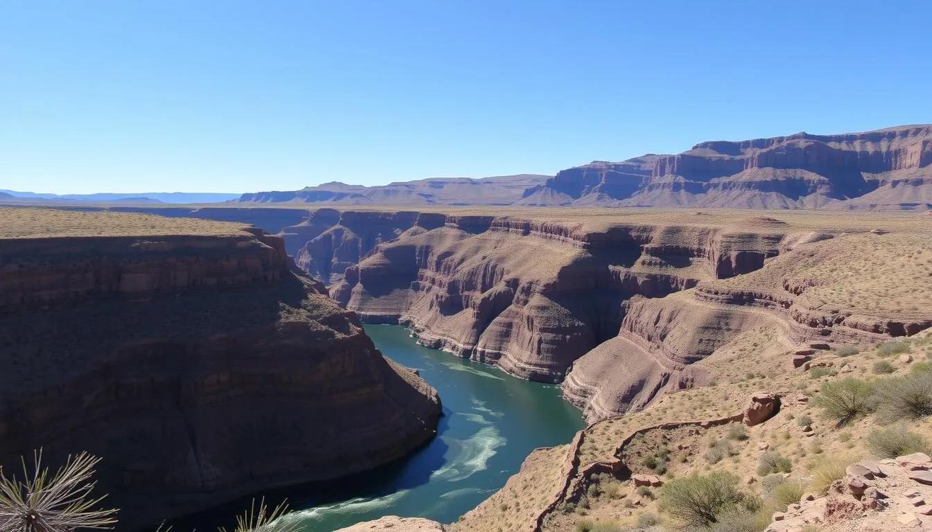 Scenic-view-of-the-Rio-Grande-Gorge-near-Manby-Hot-Springs-New-Mexico Scenic view of the Rio Grande Gorge near Manby Hot Springs, New Mexico