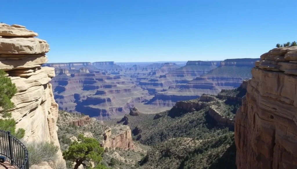 Scenic viewpoint along Sycamore Rim Trail overlooking the canyon