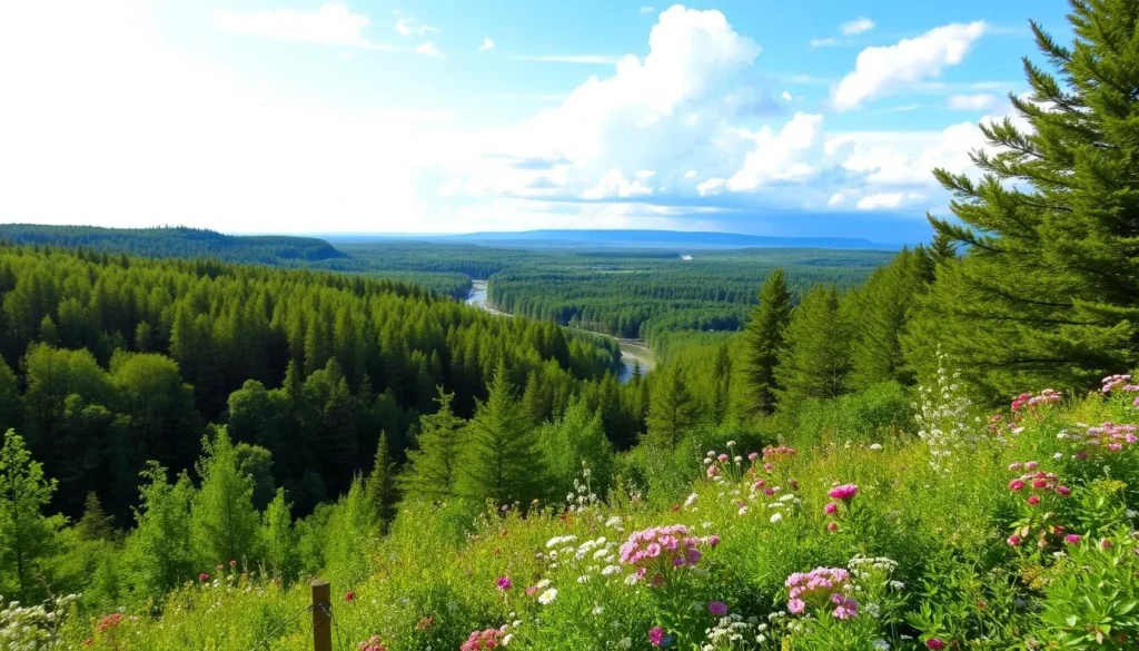 Seasonal view of Krasnoyarsk Krai showing beautiful summer landscape Seasonal view of Krasnoyarsk Krai showing beautiful summer landscape