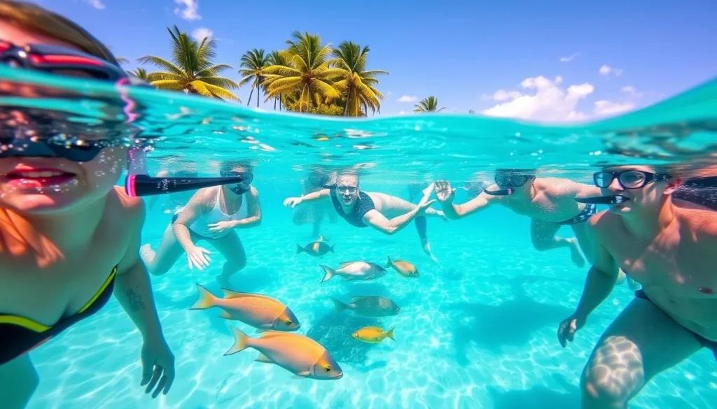 Snorkeling in the clear waters near Playa Rincon