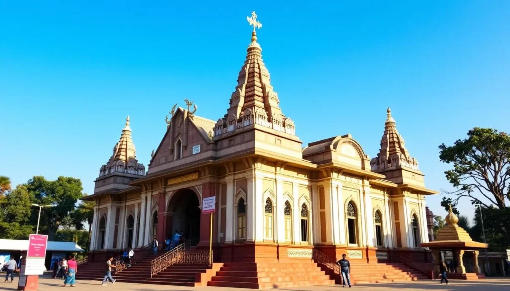 Solomon's Temple in Aizawl with its distinctive architecture against a blue sky