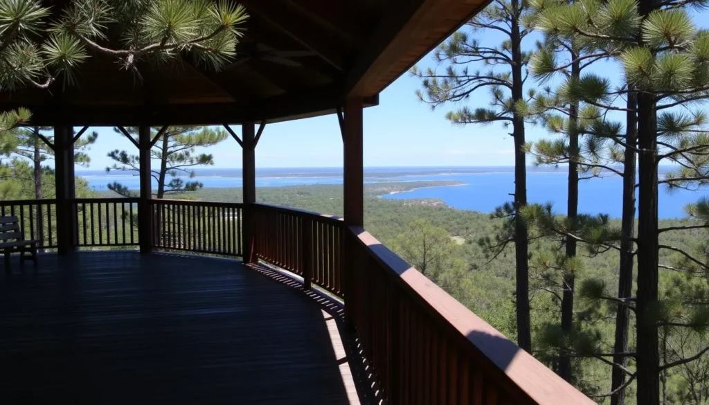 South Toledo Bend State Park observation deck overlooking the lake