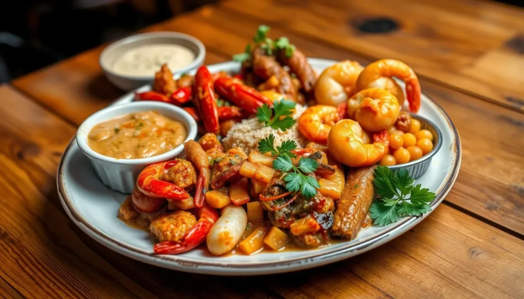 Southern cuisine dish with local Louisiana flavors