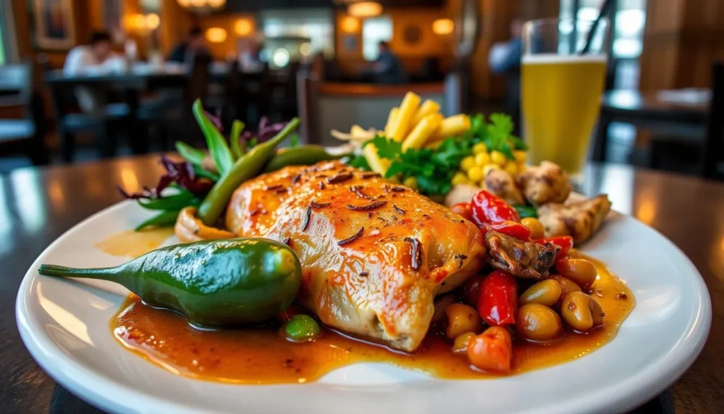 Southwestern cuisine featuring local Colorado ingredients at a restaurant near Chimney Rock