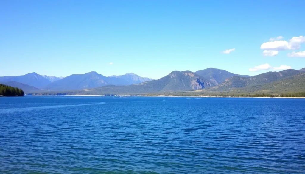 Spinney Mountain State Park with reservoir and mountain backdrop Spinney Mountain State Park with reservoir and mountain backdrop