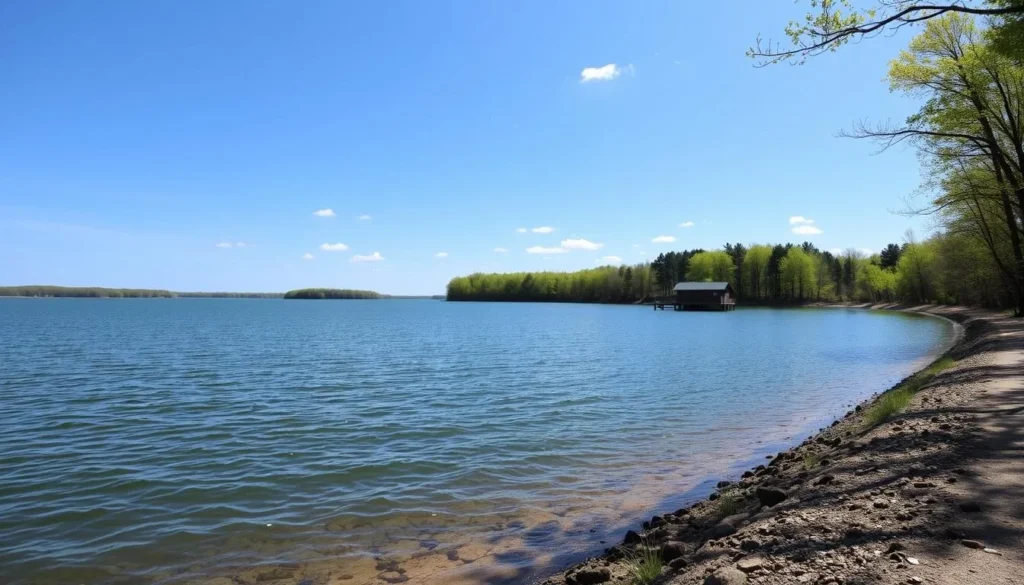 Spring Lake State Fish and Wildlife Area showing natural landscape and water