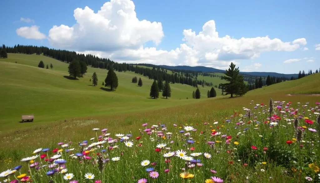 Spring wildflowers blooming near Fort Stanton Snowy River Cave Area trails