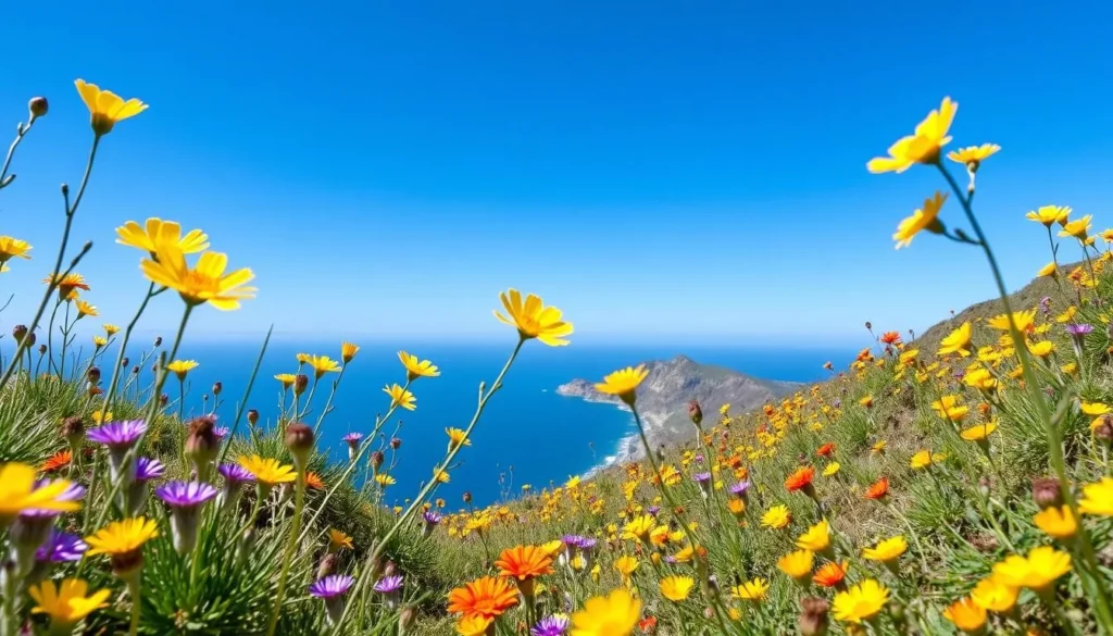 Spring wildflowers blooming on San Nicolas Island California, one of the best things to do Spring wildflowers blooming on San Nicolas Island California, one of the best things to do