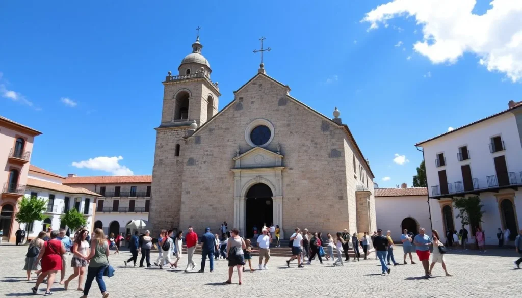 St. Stanislaus Church in the central plaza of Altos de Chavón with its distinctive architecture