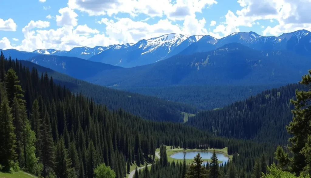 State Forest State Park near Arapaho National Wildlife Refuge showing mountains and forest State Forest State Park near Arapaho National Wildlife Refuge showing mountains and forest
