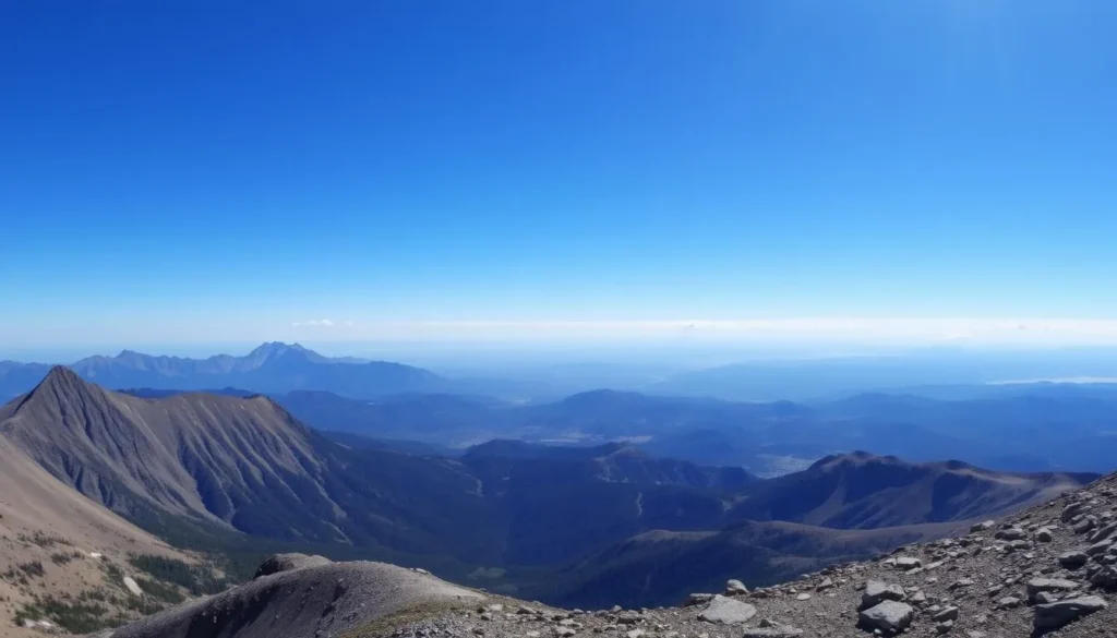 Summit view from Doso Doyabi (Jeff Davis Peak) looking toward Wheeler Peak and the surrounding valleys