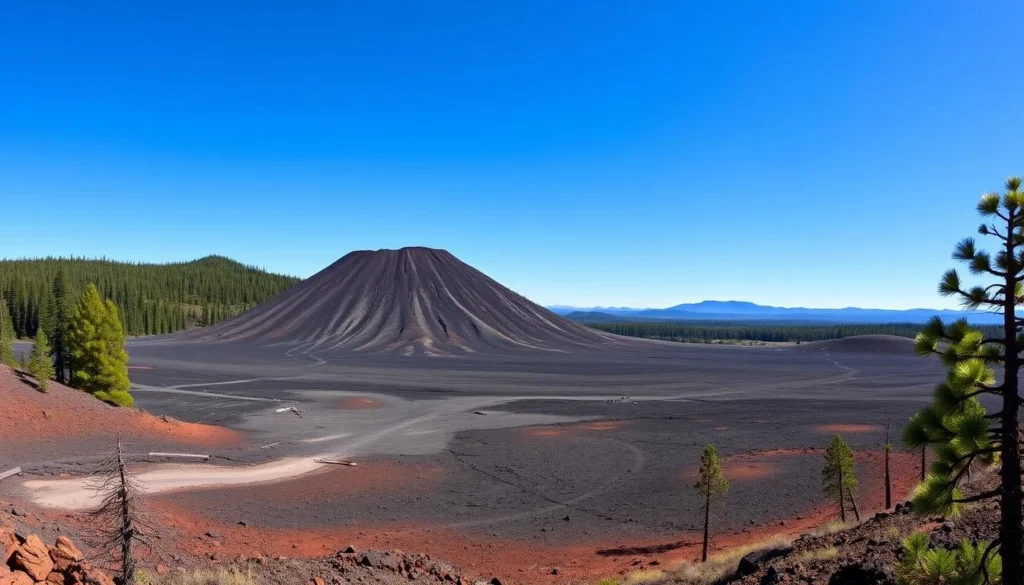 Sunset Crater Volcano National Monument with its distinctive cinder cone and lava fields