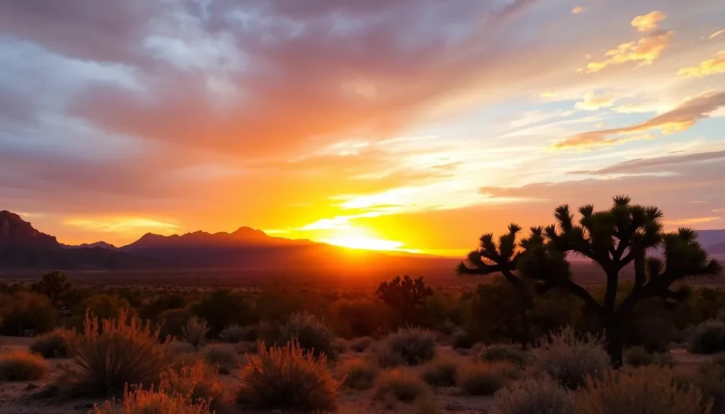 Sunset over Fort Stanton Conservation Area showing beautiful landscape
