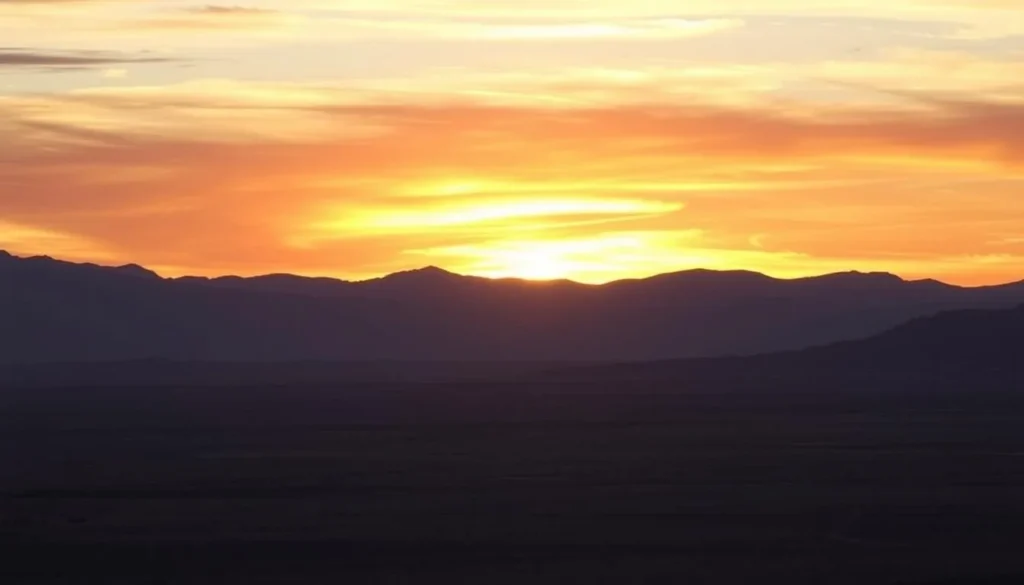 Sunset over the San Luis Valley as seen from Crestone