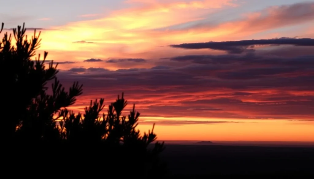 Sunset over the Tularosa Basin viewed from Oliver Lee Memorial State Park