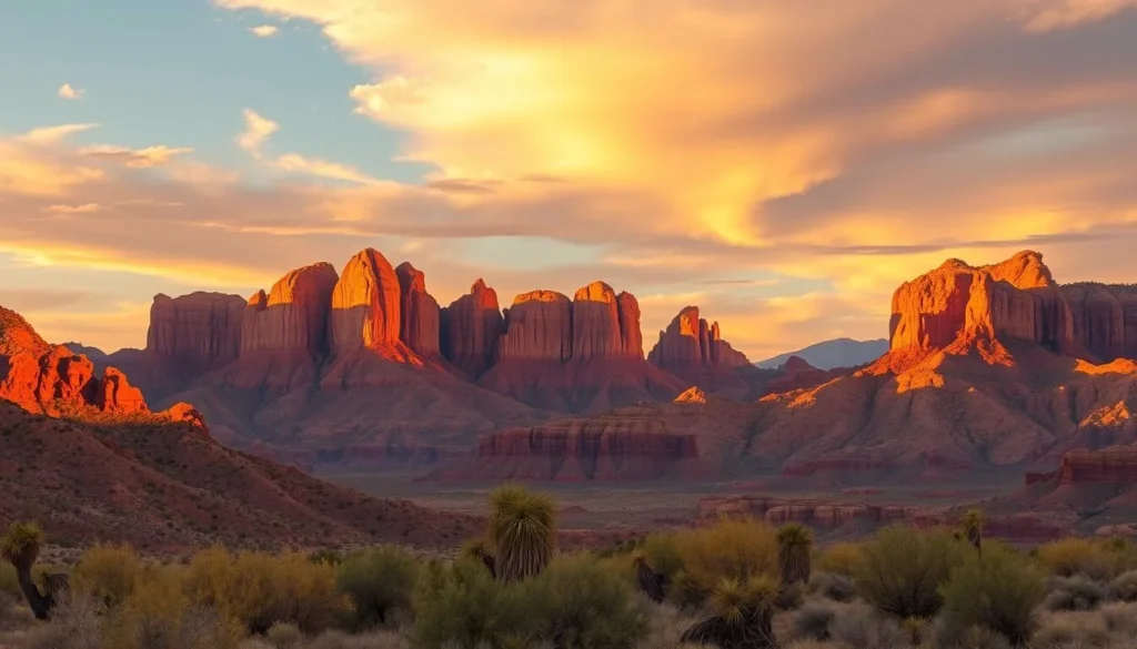 Superstition Mountains near Salt River Canyon with dramatic rock formations at sunset