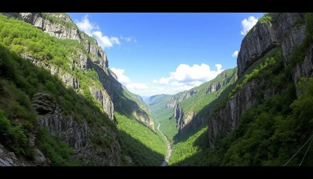 The Cumberland Narrows at Wills Mountain Pennsylvania showing the dramatic mountain gap