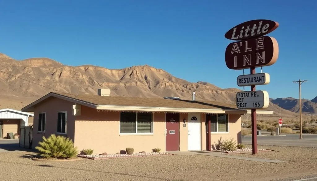 The Little A'Le'Inn motel and restaurant in Rachel, Nevada - the closest accommodation to Area 51 viewpoints