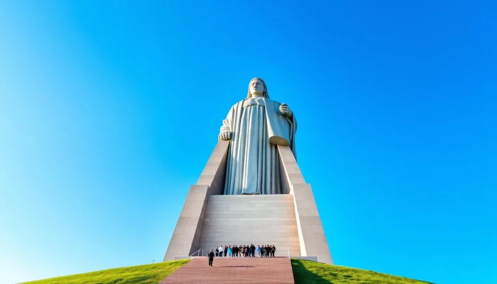 The Motherland Calls monument in Volgograd, a possible side trip from Kalmykia