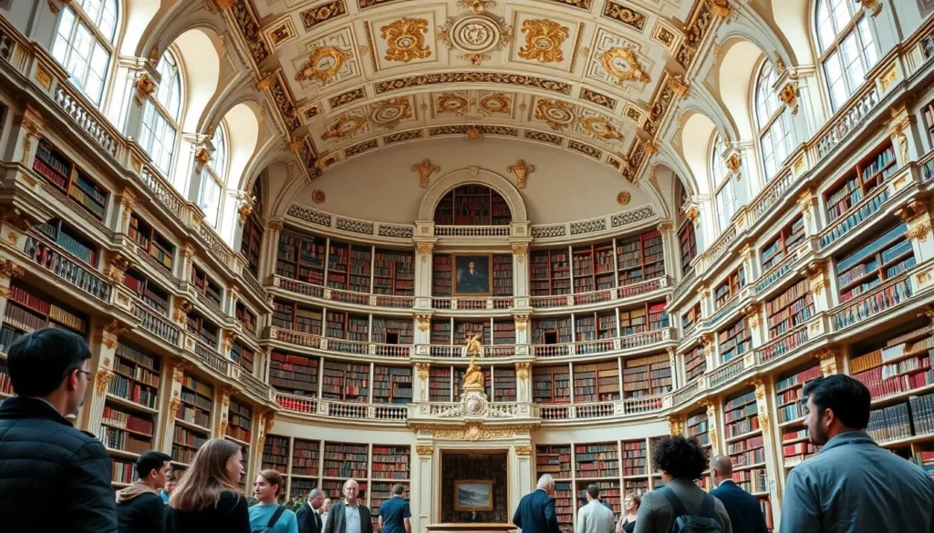 The Rococo Hall in the Duchess Anna Amalia Library in Weimar