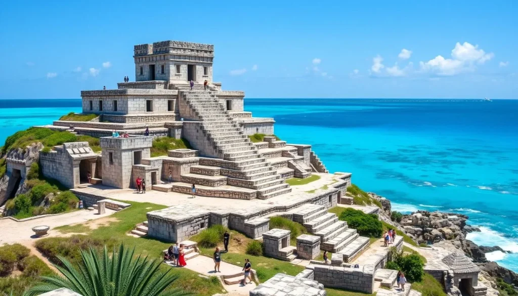 The ancient Mayan ruins of Tulum overlooking the Caribbean Sea - Playa del Carmen, Mexico: Best Things to Do - Top Picks