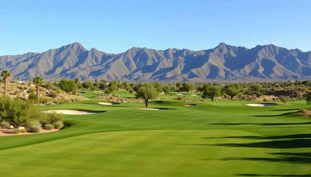 The award-winning Battlement Mesa Golf Course with mountain backdrop