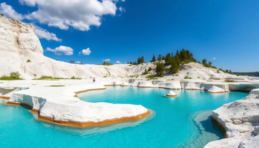 The beautiful Blue Lakes (Golubye Ozera) near Tula with their distinctive turquoise water