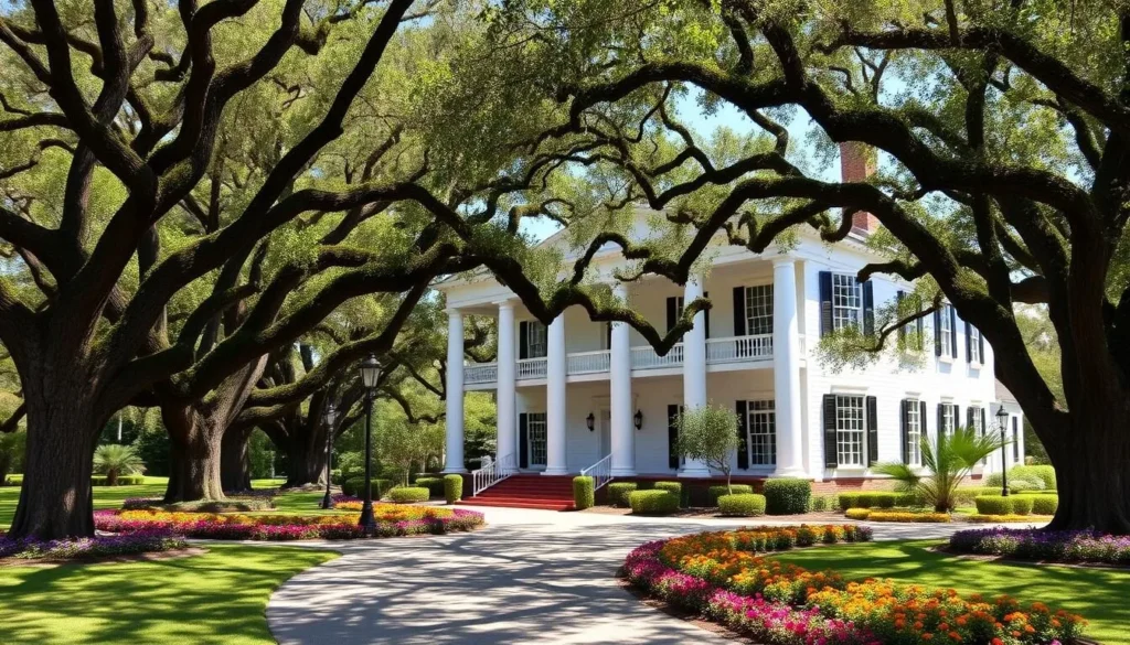 The historic Houmas House plantation along the Great River Road in Louisiana The historic Houmas House plantation along the Great River Road in Louisiana