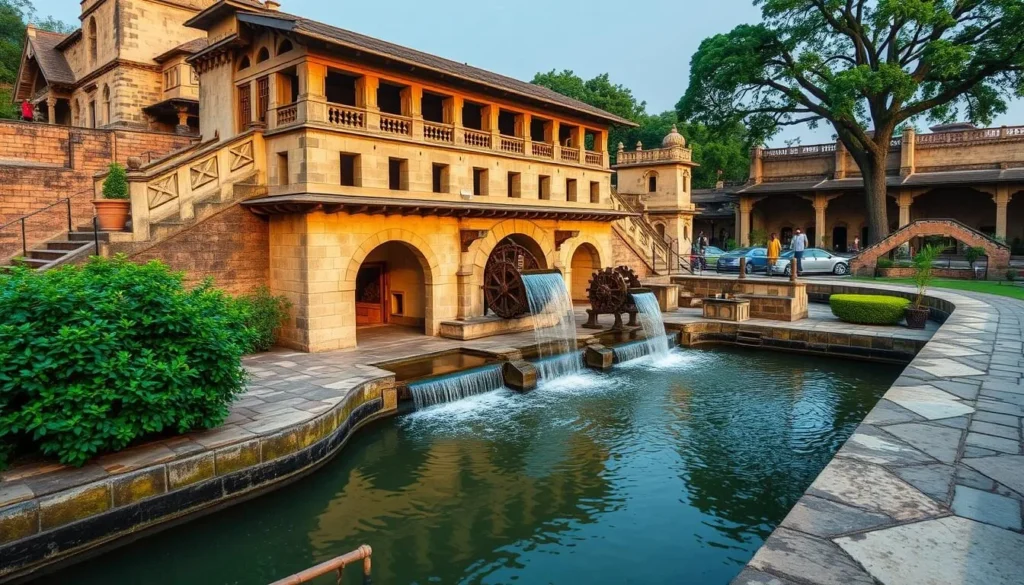 The historic Panchakki water mill with its ingenious hydraulic system