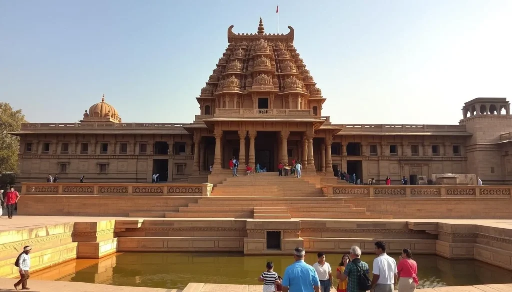 The historic Sun Temple at Modhera with its intricate carvings and architecture The historic Sun Temple at Modhera with its intricate carvings and architecture
