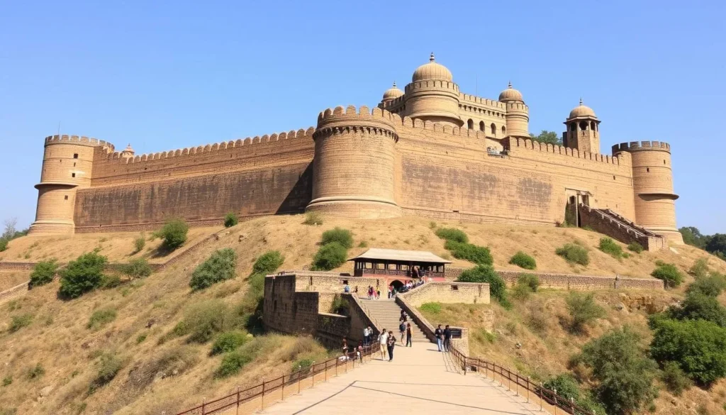 The imposing structure of Daulatabad Fort with its defensive walls