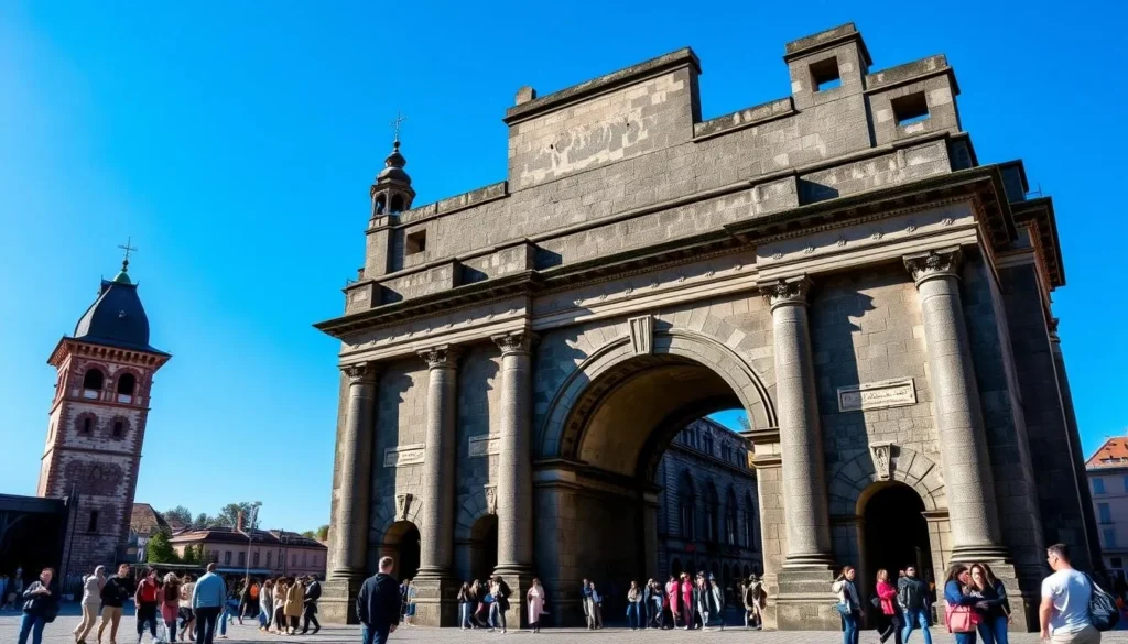 The impressive Porta Nigra Roman gate in Trier, Germany