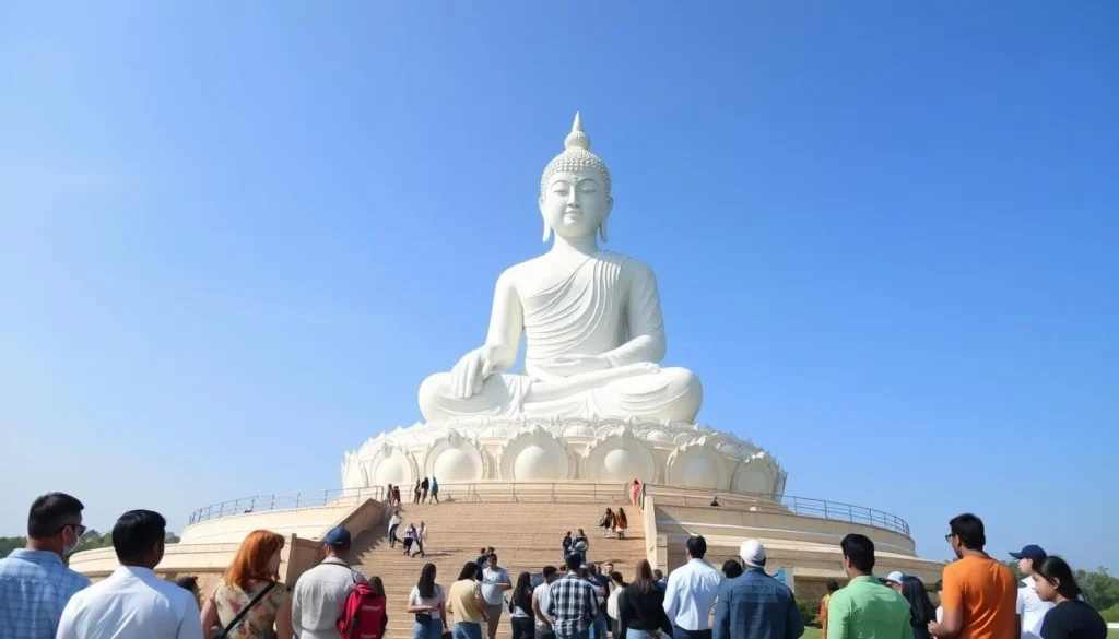 The majestic Dhyana Buddha Statue in Amaravati