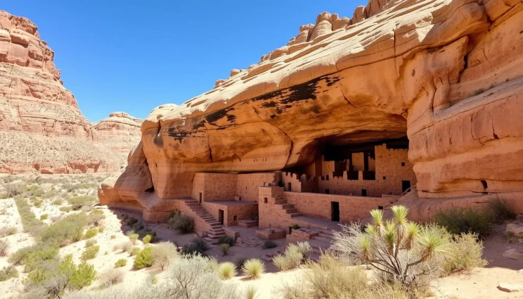 Tonto National Monument cliff dwellings near the Pinal Mountains