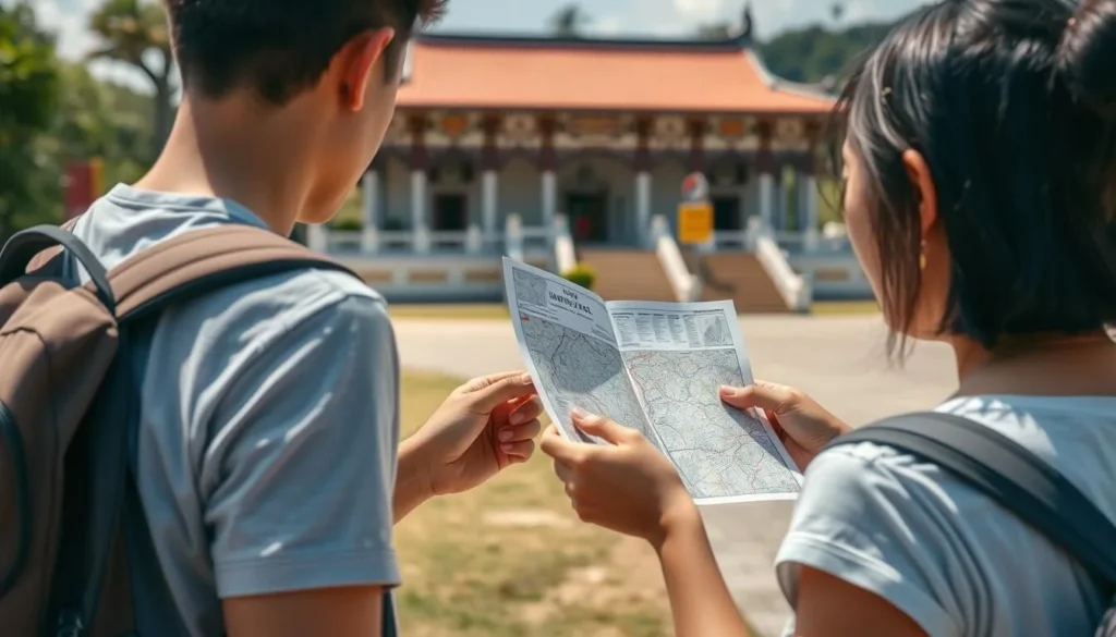 Tourist checking a map while exploring Imphal Tourist checking a map while exploring Imphal