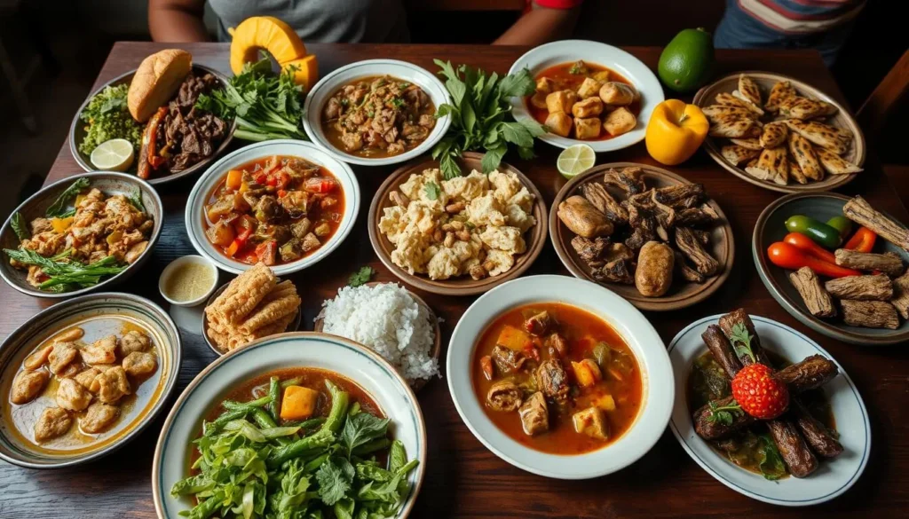 Traditional Dominican mountain cuisine served in Jarabacoa with local ingredients