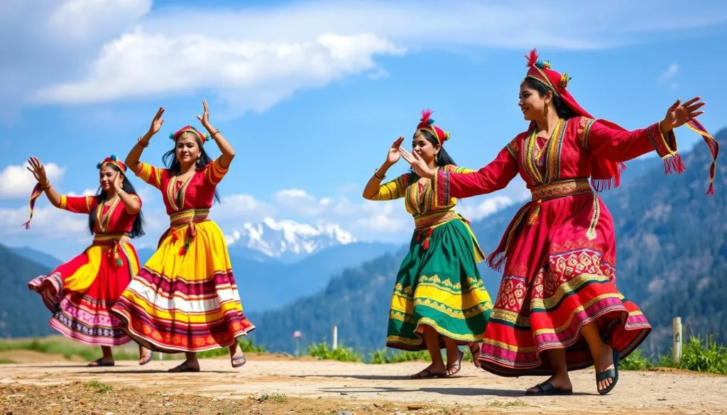 Traditional Himachali cultural performance during a local festival in Dalhousie