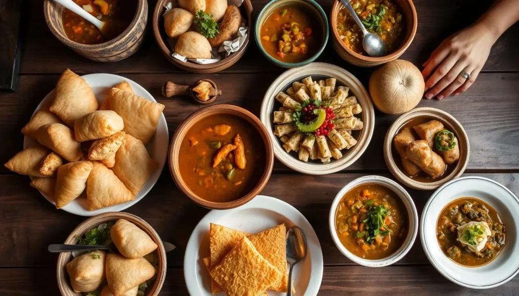Traditional New Mexican cuisine with green chile stew, sopapillas, and local ingredients Traditional New Mexican cuisine with green chile stew, sopapillas, and local ingredients